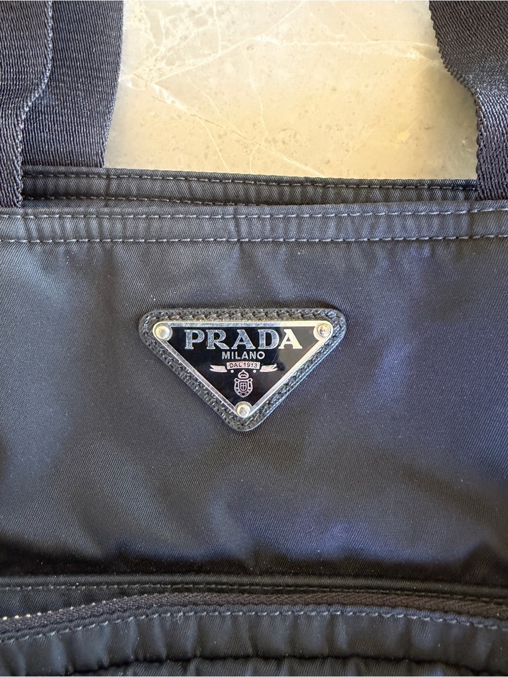 Prada Black Nylon Baby Bag